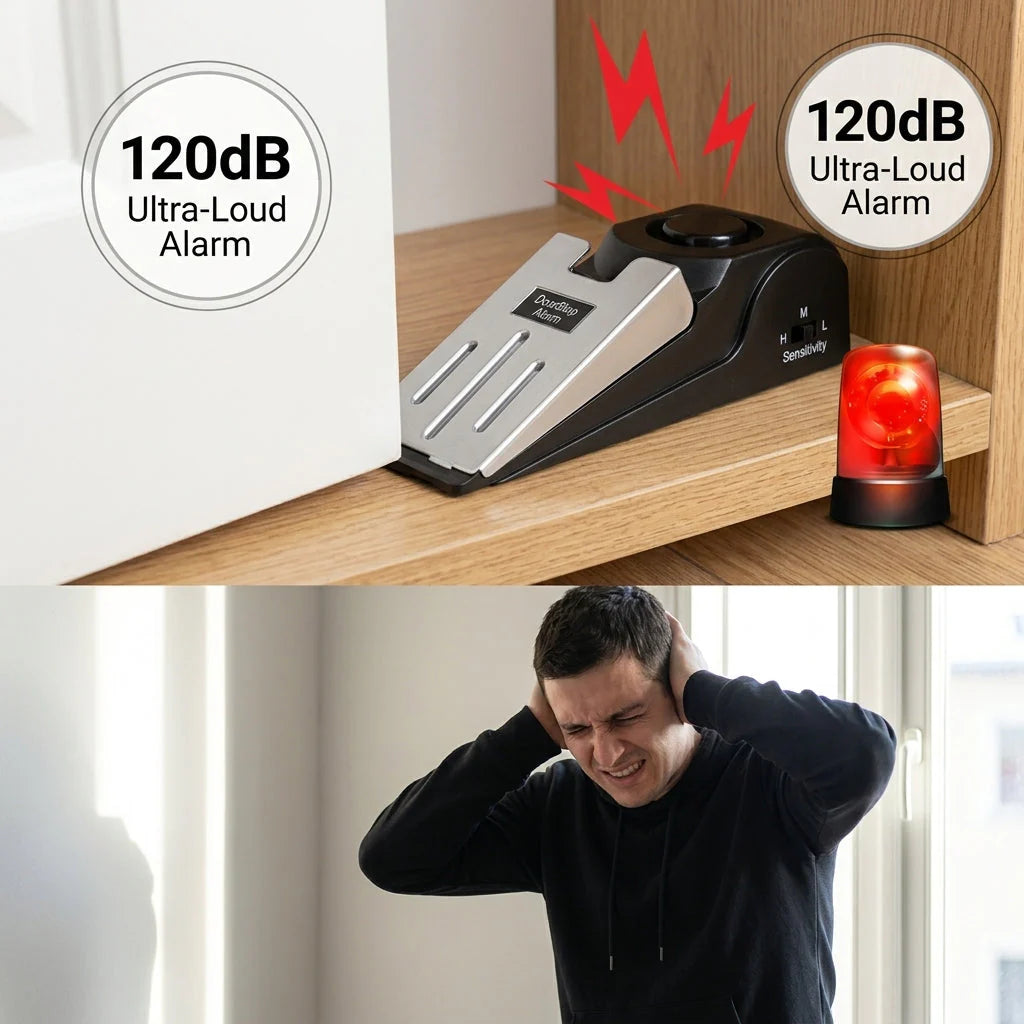 Portable Wireless Alarm Door Stopper